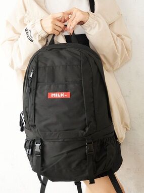 Milkfed. Japanese Brand Big Backpack in Black